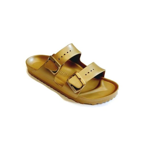 Birkenstock Shoes - Birkenstock Arizona EVA Womens Size 7 Mens 5 Sandals Glamour Gold EU 38 NARROW